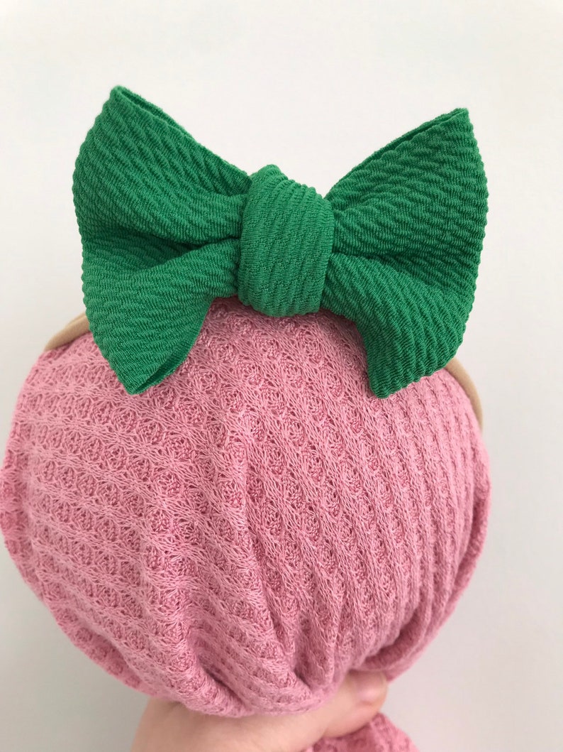 St Patrick\u2019s Day headband green knit headband baby girl headband knit headband