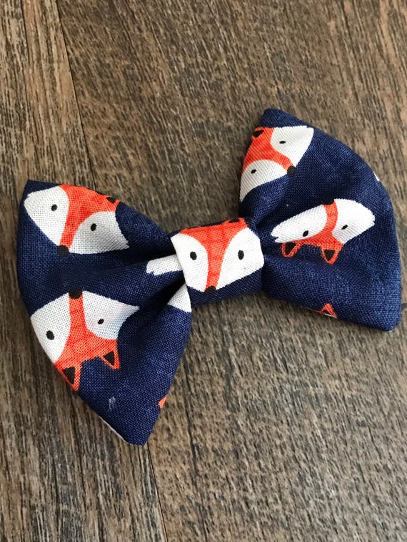 Fox Hair Bow, Headband, Blue Fox Hair Bow, - Etsy display picture 2