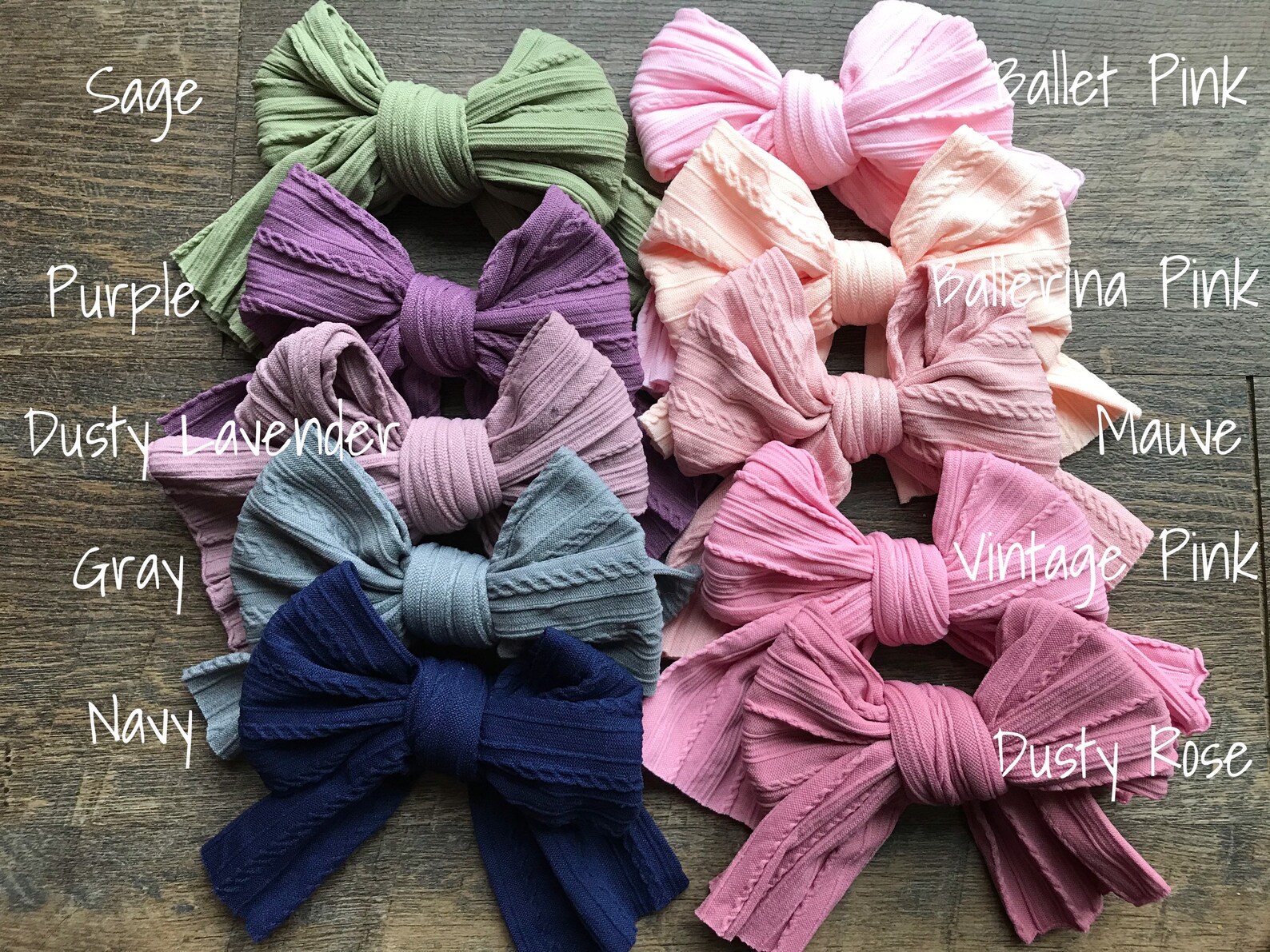 Braided Knit Nylon Hair Bows Nylon Headband Etsy