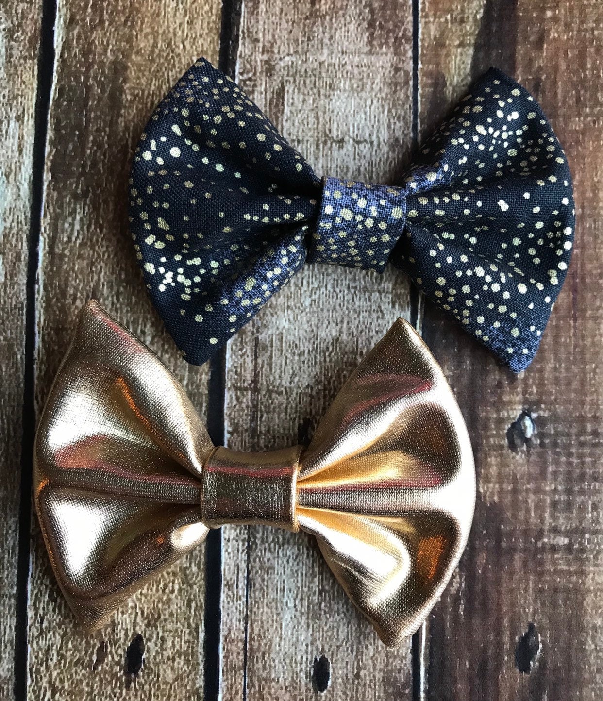 Gold Hair Bow Black and Gold Hair Bow Christmas Hair Bow Etsy UK