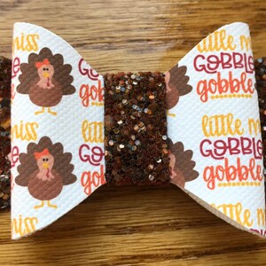 Thanksgiving hair bow, Thanksgiving headband, turkey hair bow, turkey headband