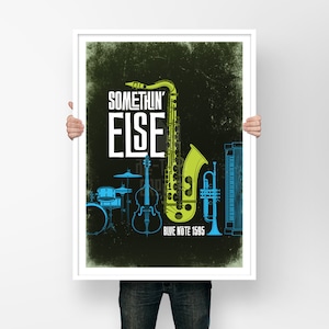CANNONBALL ADDERLEY - Somethin' Else Jazz Art Print, Blue Note Records Poster (1958) image 5