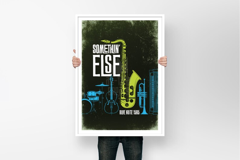 CANNONBALL ADDERLEY - Somethin' Else Jazz Art Print, Blue Note Records Poster (1958) image 5