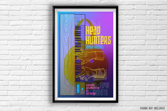 Herbie Hancock Head Hunters Jazz-Funk Album Poster: High-Quality Illustrated Print