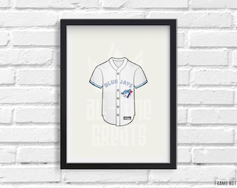 Toronto Blue Jays Iconic Baseball Shirt Illustration - Minimalist Art Print