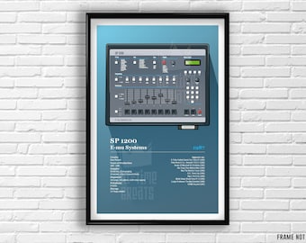 E-mu Systems Sp 1200 Art Print (1987) Analog Drum Machine Poster