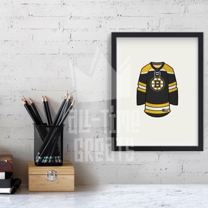 Boston Bruins Jersey Print Celebrate Bruins Legacy with NHL Hockey Fan Art & Decor for Your Home Perfect Gift for Hockey Enthusiasts image 5