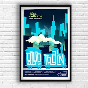 Poster de alta calidad de estilo vintage de jazz: Blue Train (1957) de John Coltrane Jazz Art Print
