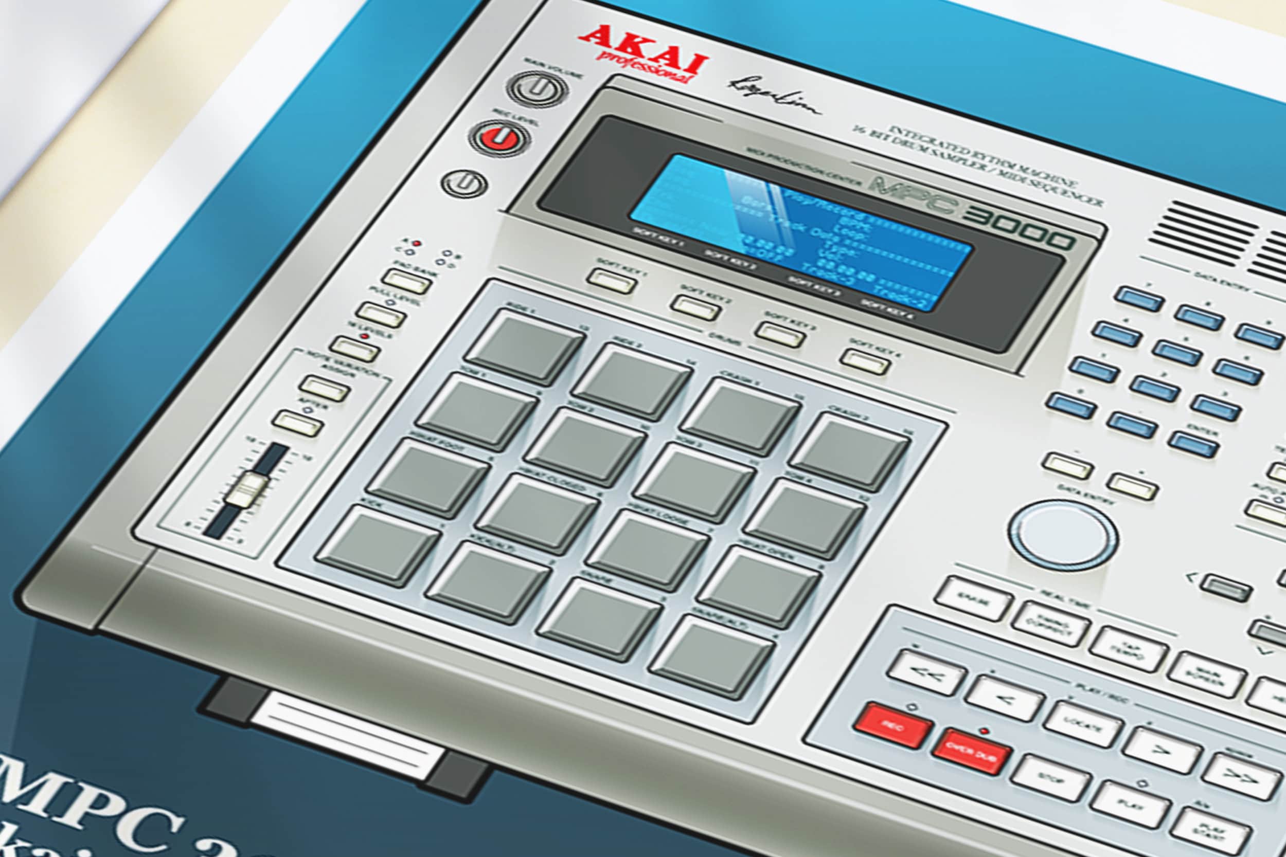 High-quality Akai MPC 3000 Art: Vintage Hip-hop Drum Machine 