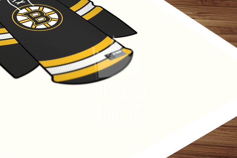Boston Bruins Jersey Print Celebrate Bruins Legacy with NHL Hockey Fan Art & Decor for Your Home Perfect Gift for Hockey Enthusiasts image 3