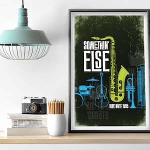 CANNONBALL ADDERLEY - Somethin' Else Jazz Art Print, Blue Note Records Poster (1958) image 6