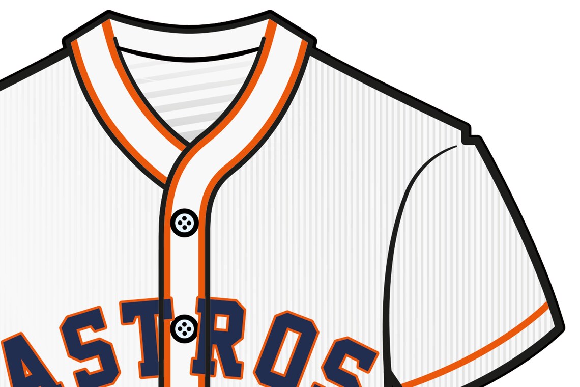 Houston Astros Baseball Jersey Minimalist Illustration Classic Etsy