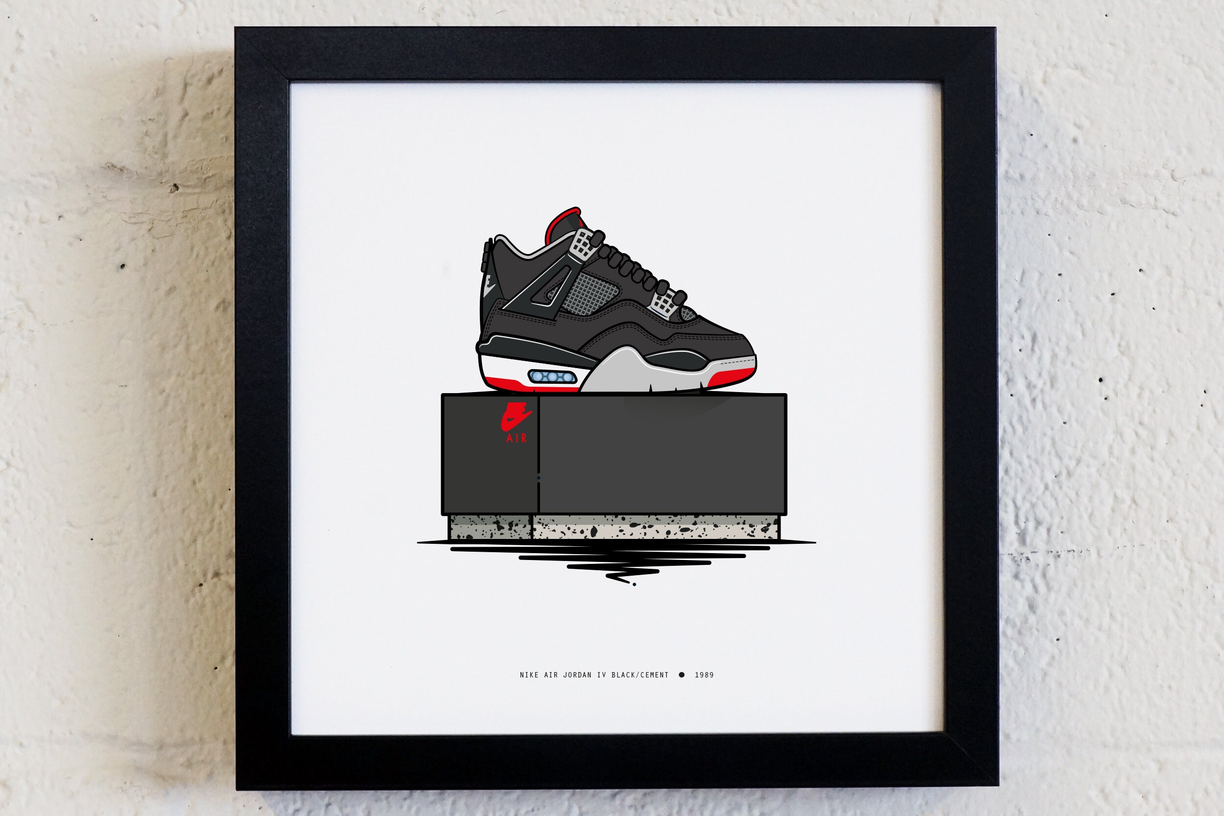 19 Nike Air Jordan Iv 4 Black Cement With Original Box Etsy 19 Nike Air Jordan Iv 4 Black Cement With Original Box Etsy