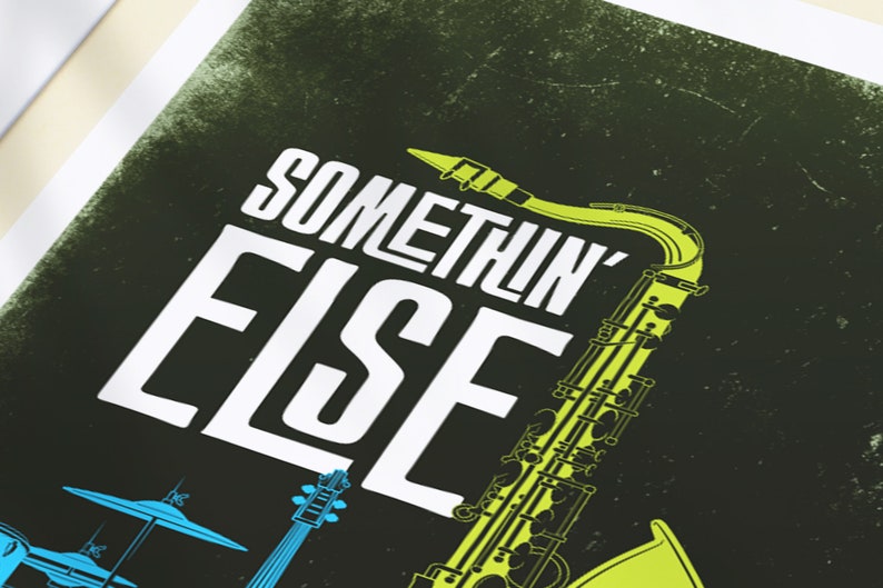 CANNONBALL ADDERLEY - Somethin' Else Jazz Art Print, Blue Note Records Poster (1958) image 3
