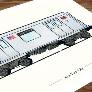 New York City Subway Art Print, Small Train Illustration, Perfect Small ...