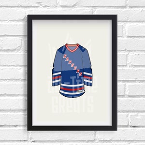 New York Rangers Lettering Kit for an Authentic White Jersey 