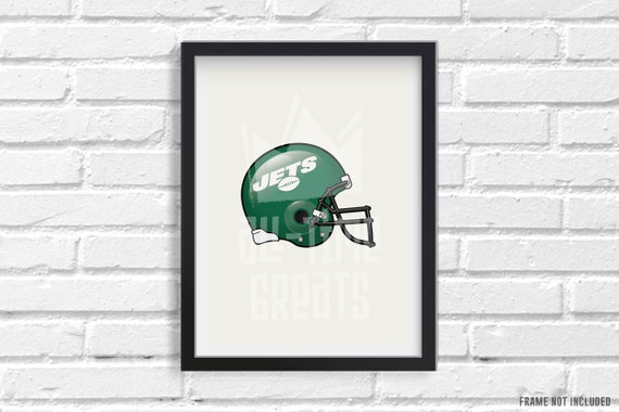 New York Jets throwback super custom fullsize football helmet 1980s green  NFL
