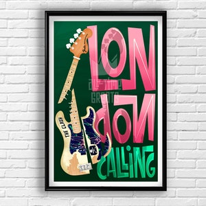 THE CLASH London Calling Rock Art Print (1979)