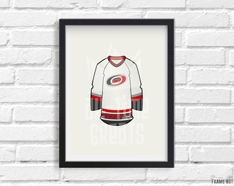 Carolina Hurricanes tröja konsttryck, hockeyfangåva