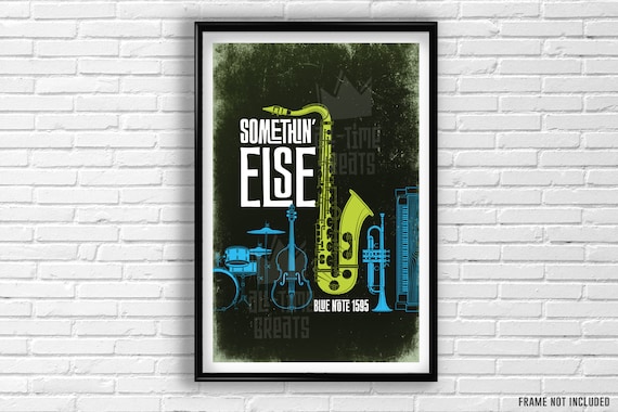 CANNONBALL ADDERLEY - Somethin' Else Jazz Art Print, Blue Note Records Poster (1958)