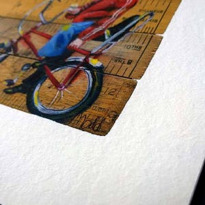 In Tandem, cycling print, cycle, bikes, retro, quirky print, peddle, vintage vibe, home decor image 4