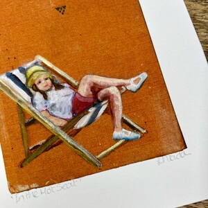 In The Hot Seat, fine art print, sunny, coastal, deckchair, holiday, beach, seaside image 3