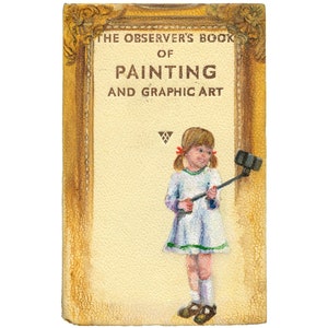 Seeing the Big Picture, book lover, selfie, gift, observer book, vintage book print, fine art print, artist gift