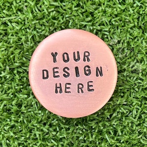 Custom Golf Ball Marker in Copper: Perfect Golf Gift, Gift For Golfers, Golf Trips, Anniversary Golf Gift, Birthday Golf Gift, Ball Marker