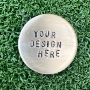 Custom Golf Ball Marker in Brass - Perfect Golf Gift, Gift for Golfers, Golf Trip, Birthday Golf Gift, Anniversary Golf Gift