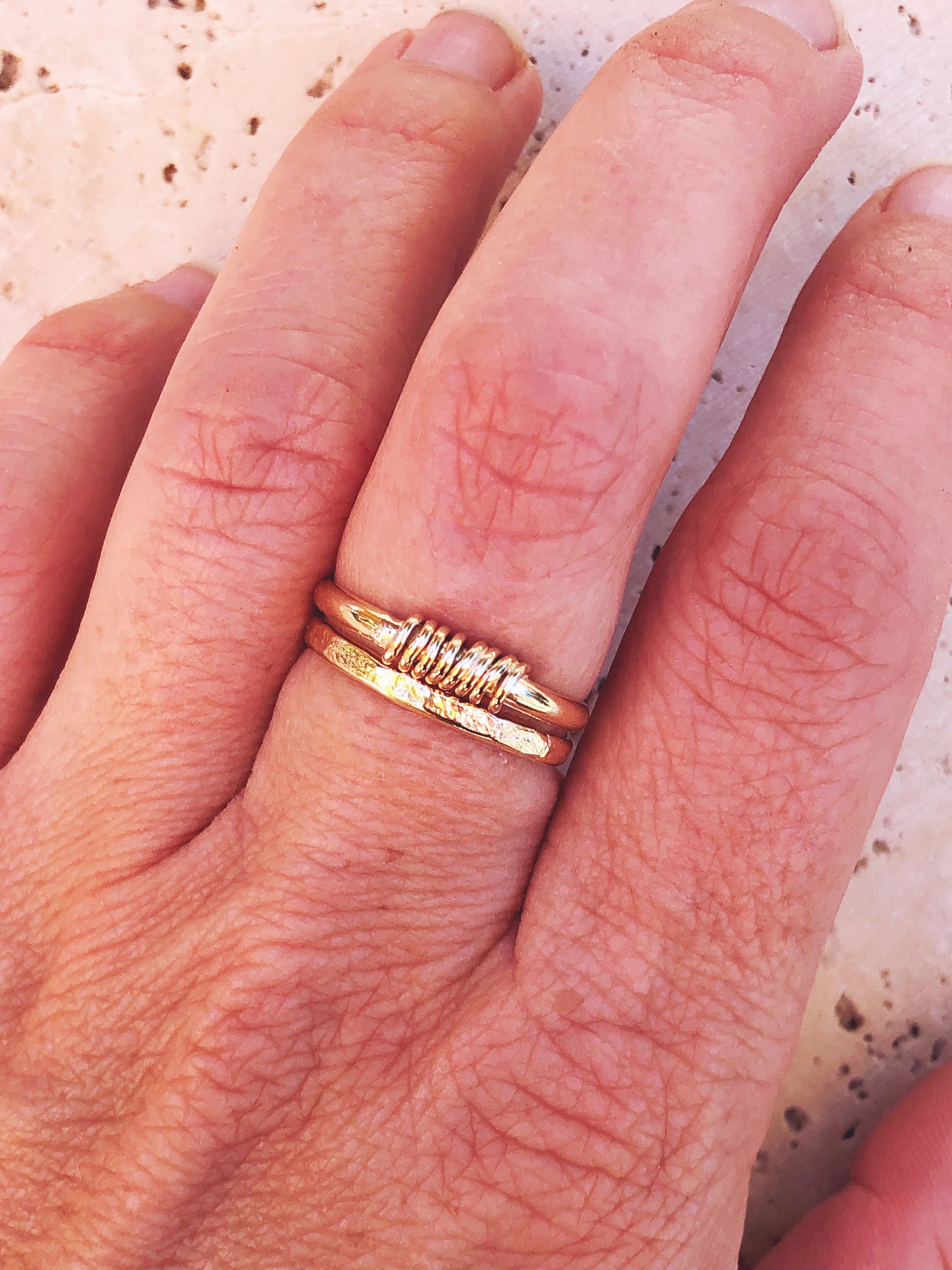 アクセサリー source objects Gold Stacking Ring Amazon.com: ZHESHY Stackable Gold Rings for Women That Don't