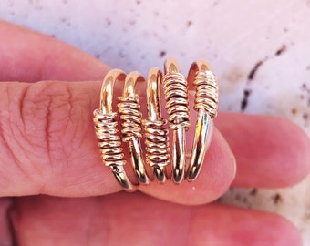 Structure stacking ring, gold filled