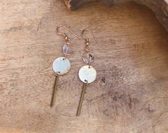 Labradorite Fringe Earrings, Boho Gypsy Jewelry, Gold Filled Gemstone Earrings, Gift
