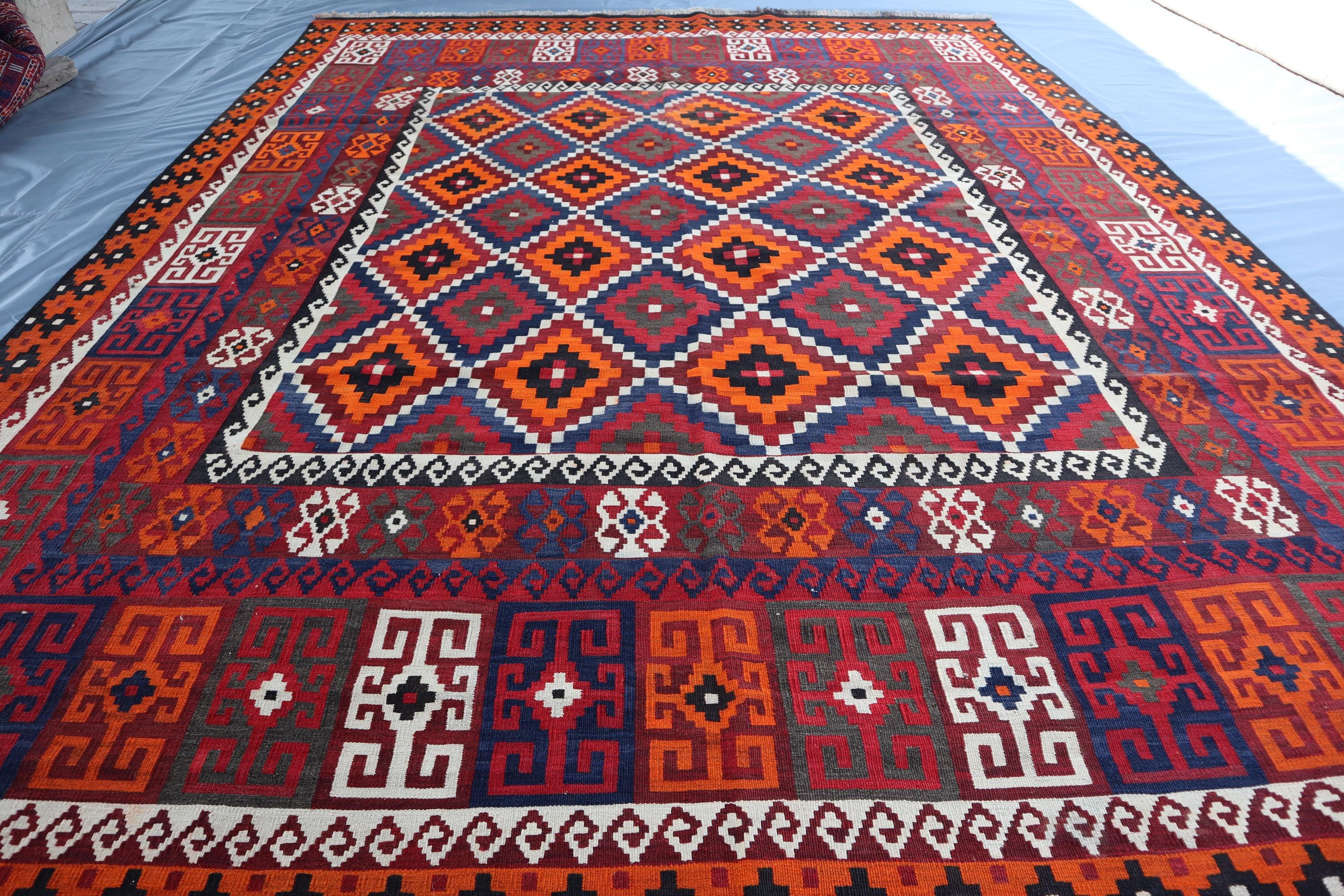 アフガン ヴィンテージ キリム アフガニスタン産 1970年代 オールドラグ キリム-ヴィンテージ