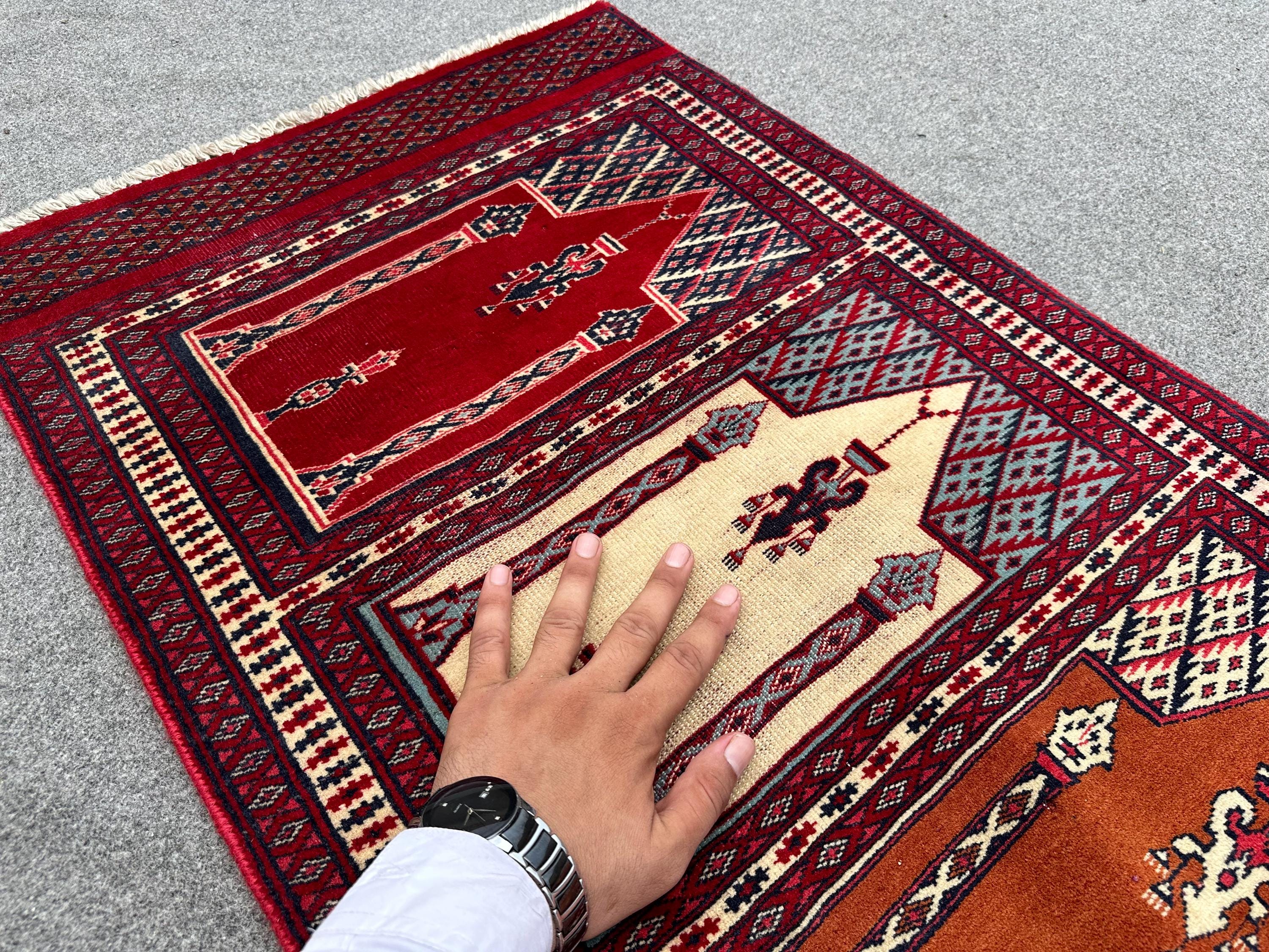 2 x 4フィートのハンドメイド トライバル ソフトパイル パキスタン