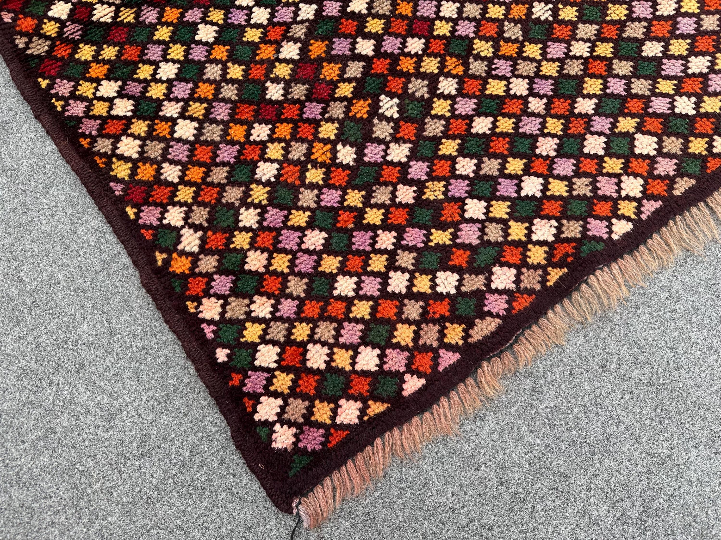 ヴィンテージ アフガン バルーチ ラグ (3x5): ハンドメイド ウール