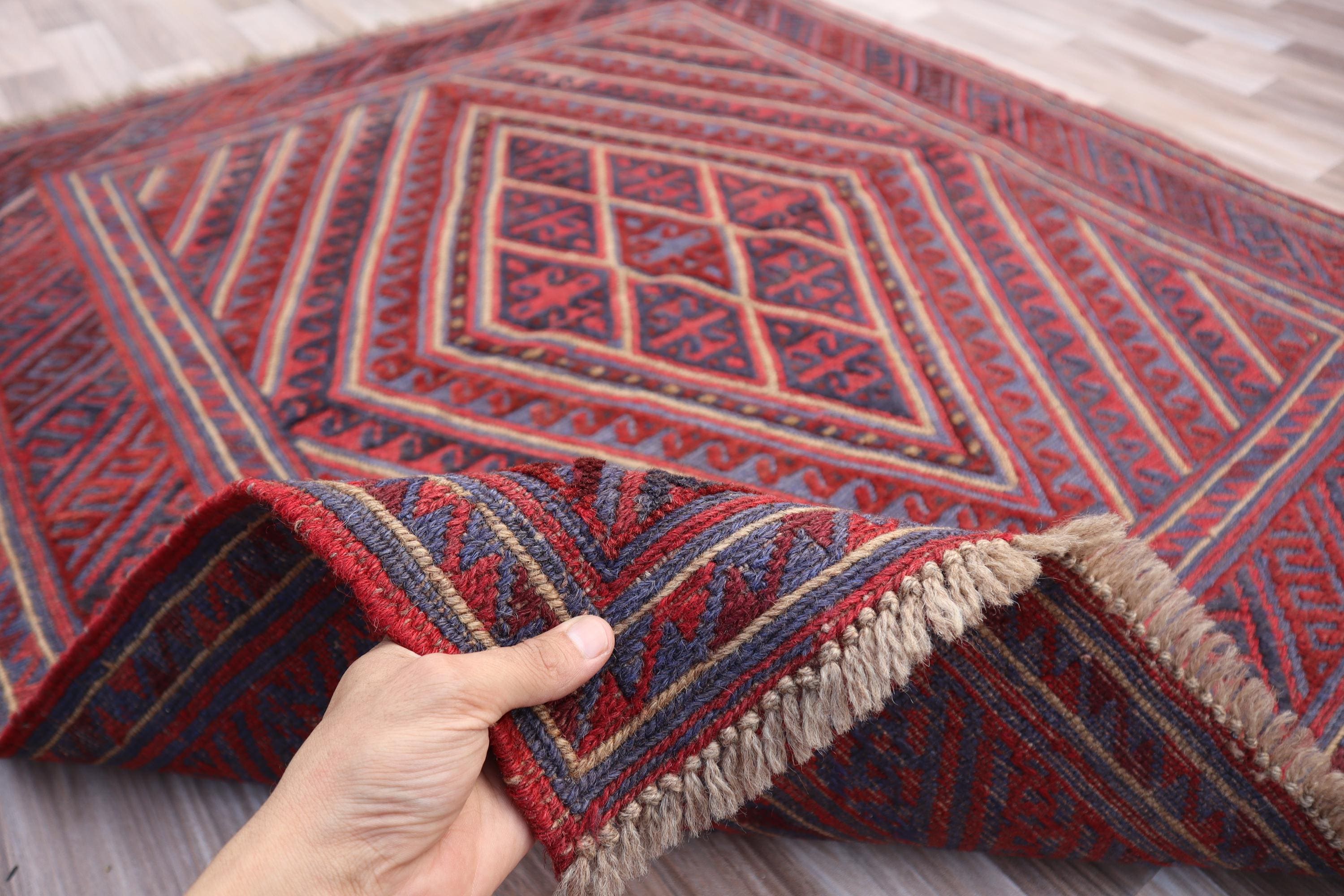 moco】 ヴィンテージ アフガンラグ マシュワニ トライバルラグ moco