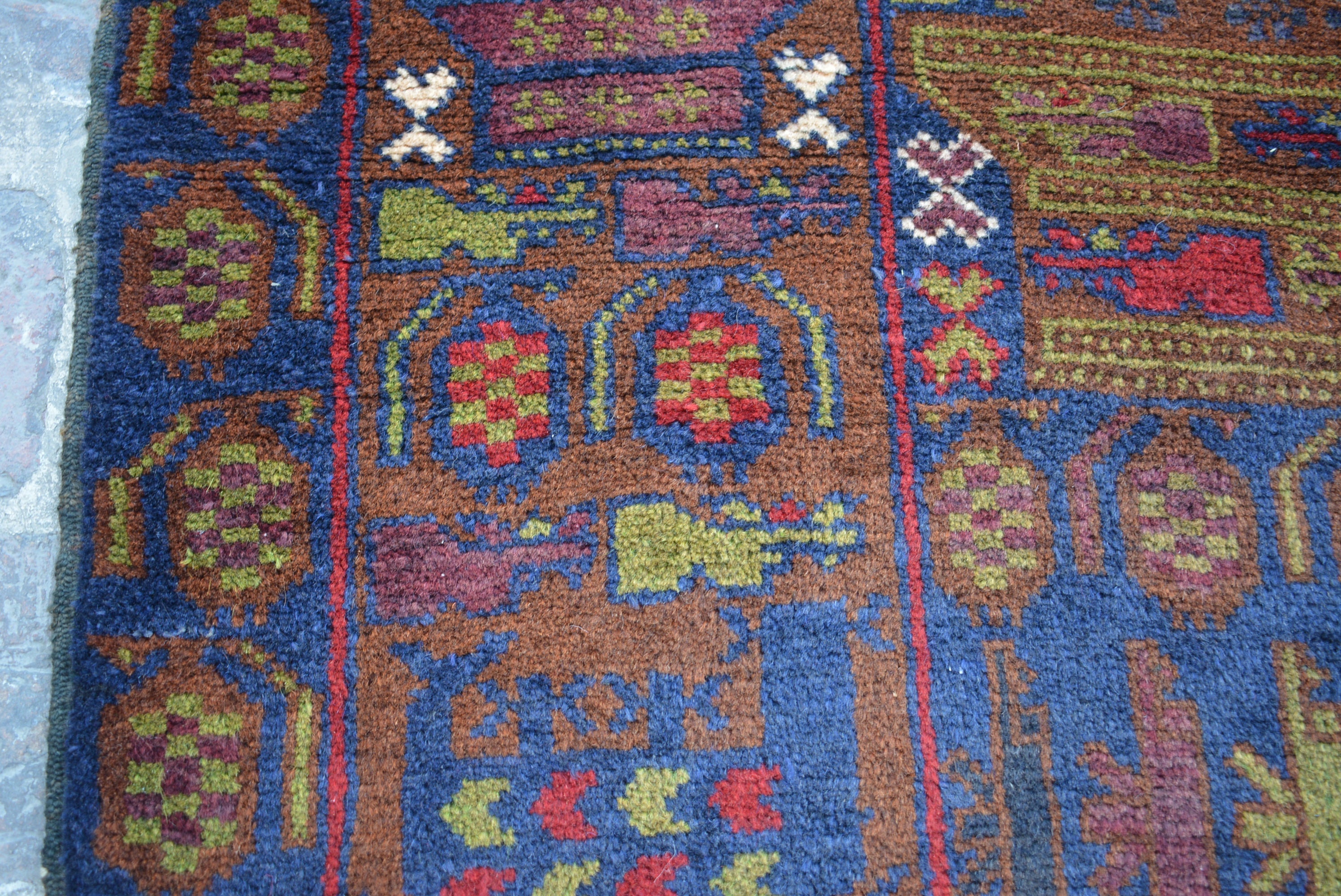 4'1 X 6'3 FT Handmade Tribal 100 Wool Area Rug Etsy