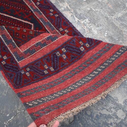 Size : 1'9 x 8'7 Feet Vintage Handmade Afghan Tribal 100% Wool Traditional Mishwani Hallway Rug Runner / Stunning Handmade shops Rug Runner
