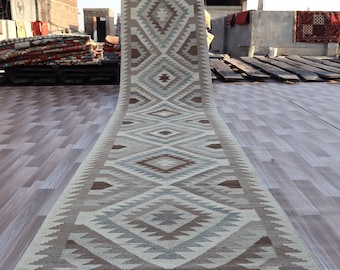 13フィートのアンティークアフガンチュビキリムラグ | ハンドノット