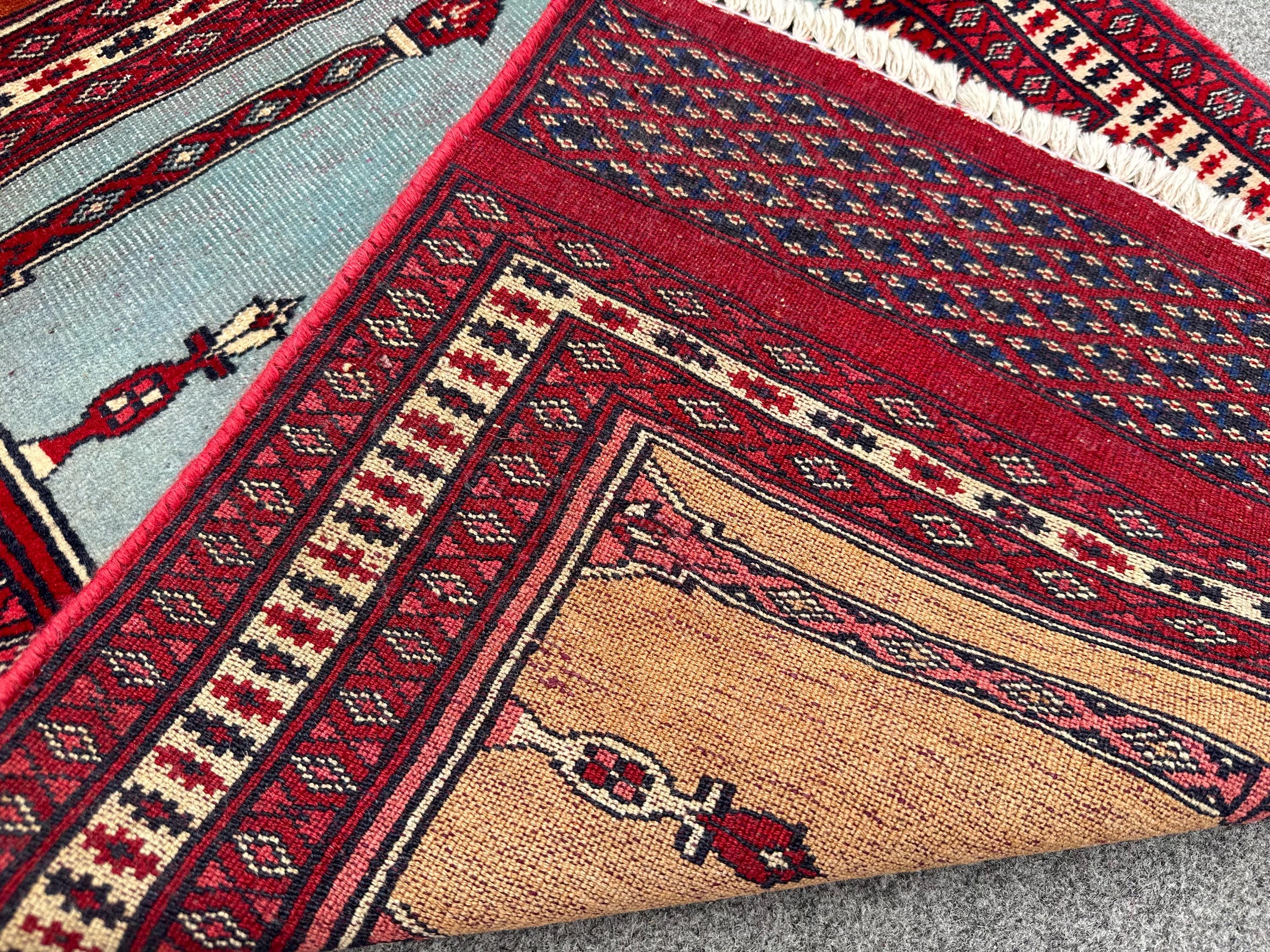 2 x 4フィートのハンドメイド トライバル ソフトパイル パキスタン