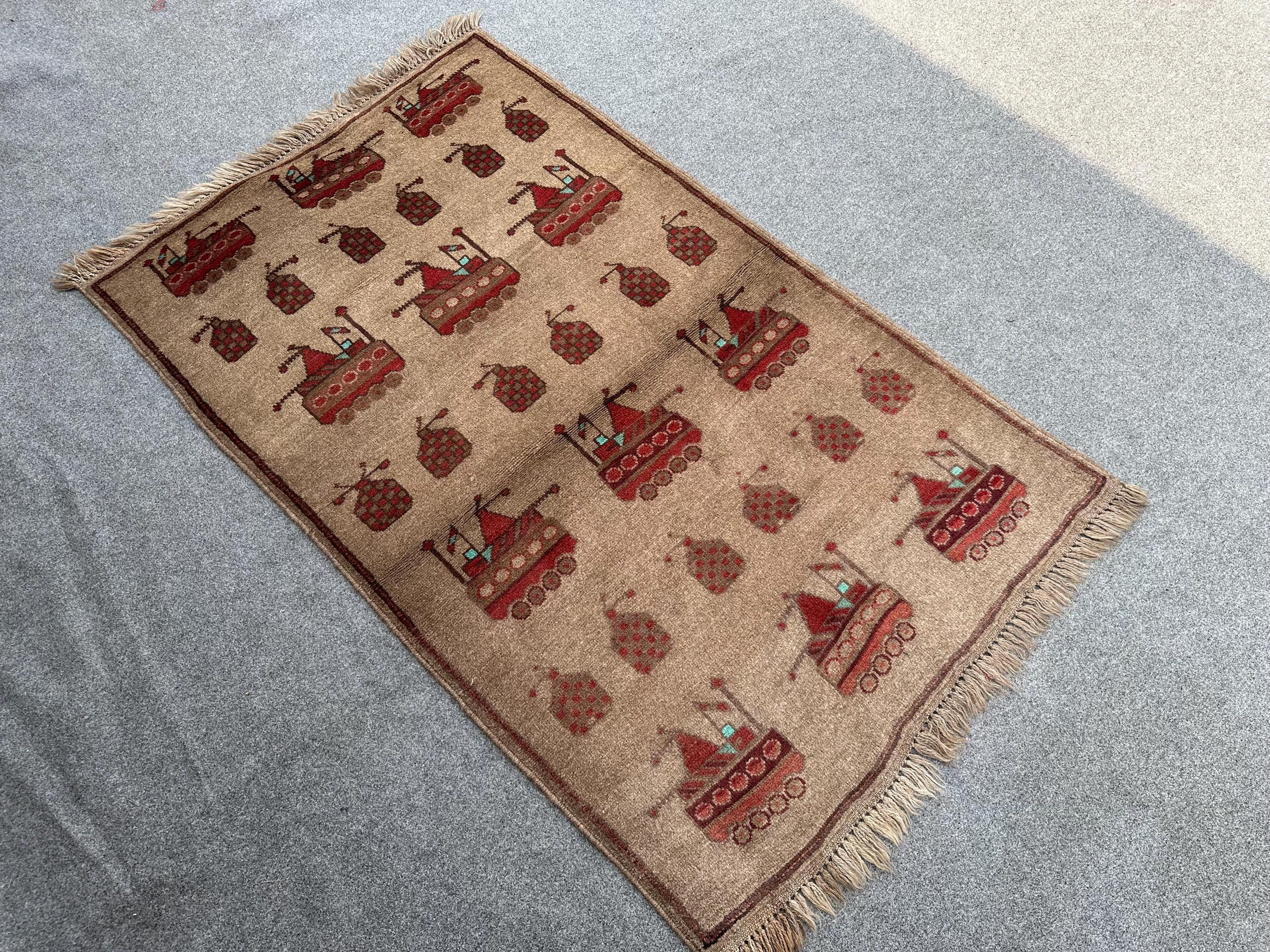 ラグ・カーペット Baluch rug#3 Antique Baluch Tribal Rug - 3'1 X 5'4 - 95 X 162 Cm - Circa