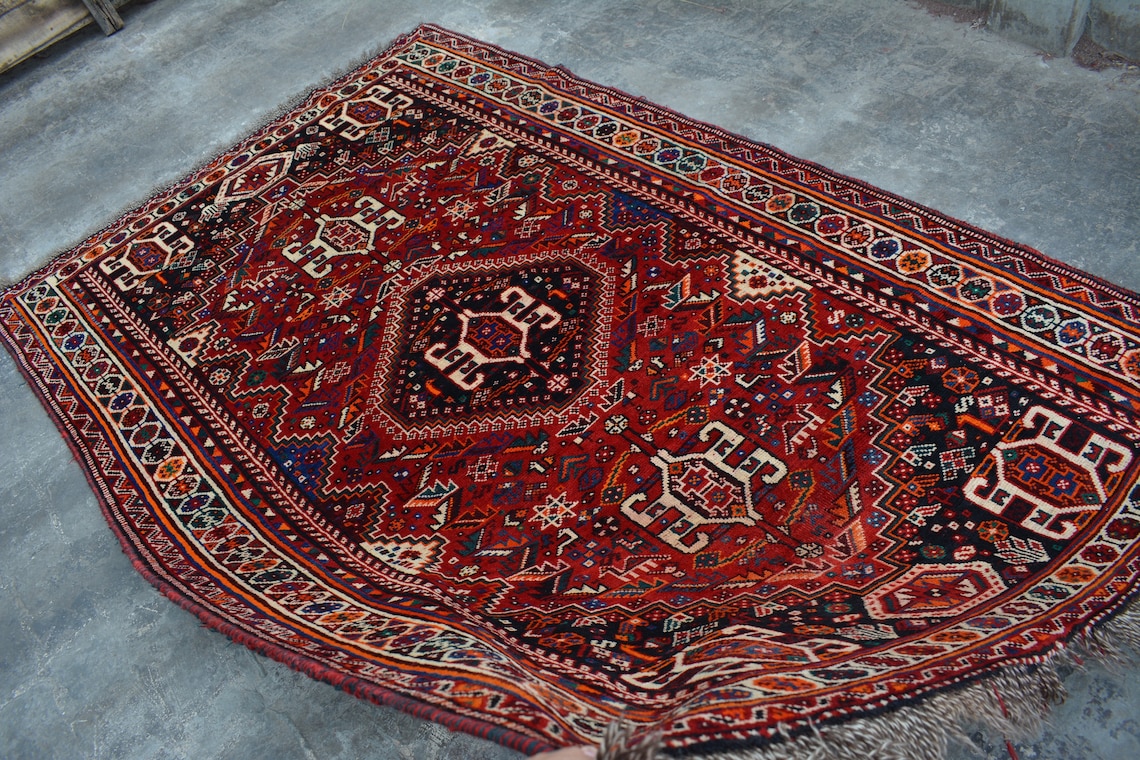 Stunning Handmade Afghan Tribal Rug 100 Wool Traditional Home Etsy