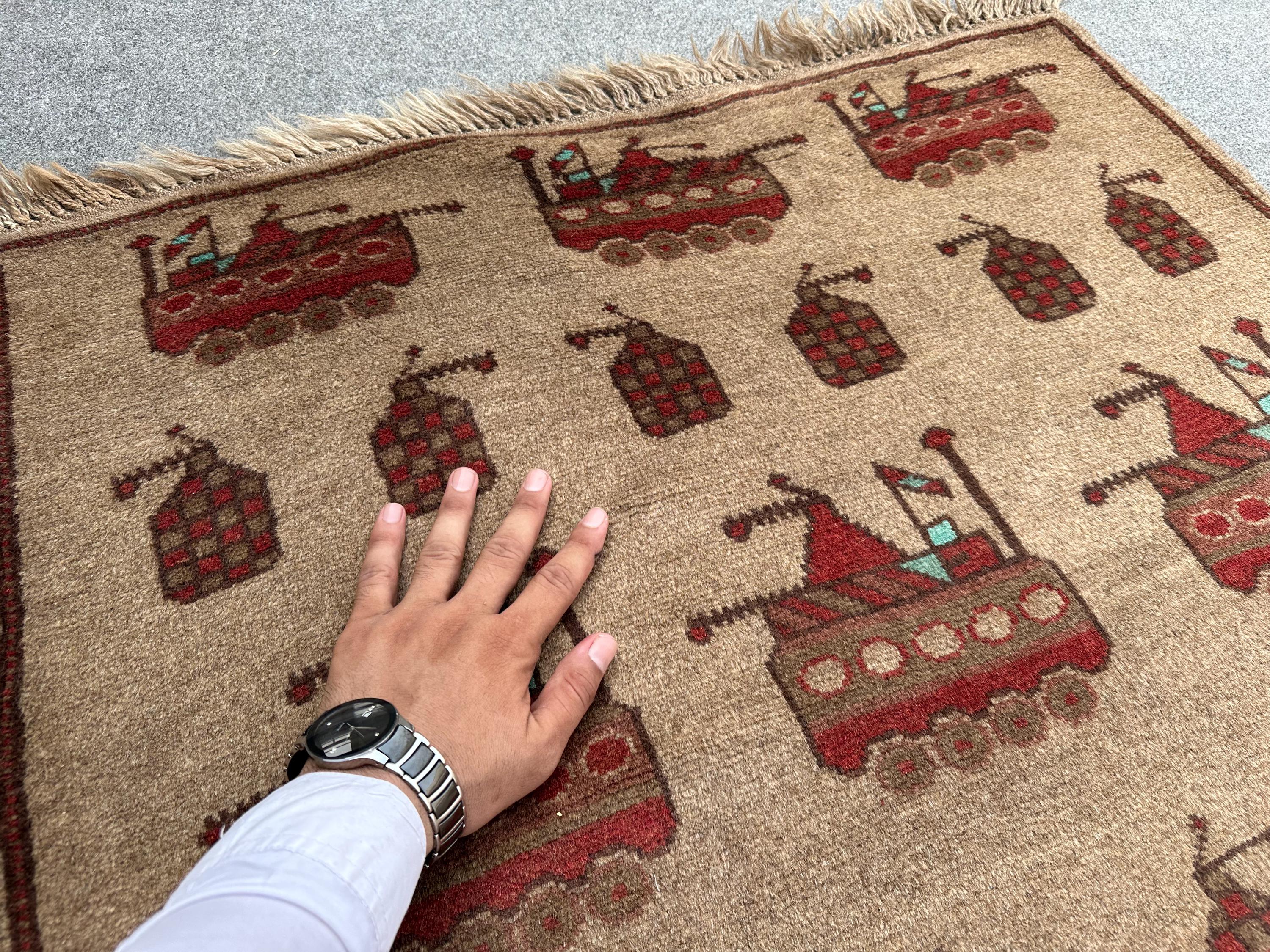 ラグ・カーペット Baluch rug#3 Antique Baluch Tribal Rug - 3'1 X 5'4 - 95 X 162 Cm - Circa