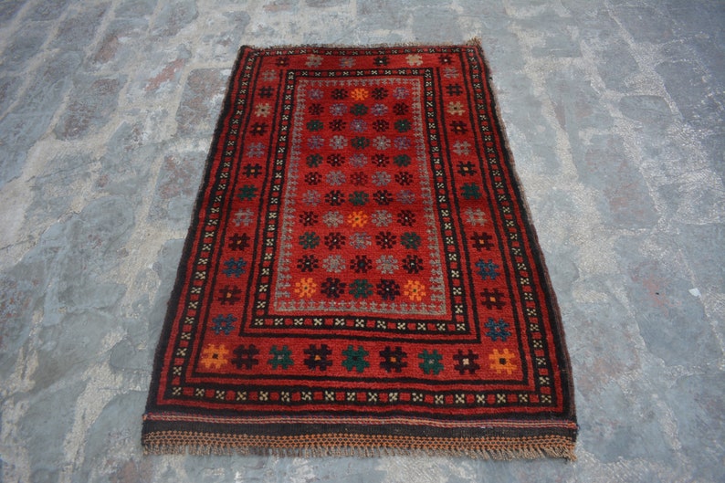 2/' x 3/'2 Feet Stunning Handmade Vintage Afghan Tribal 100/% Wool Baluchi Traditional Hallway Rug Moroccan Rug Caucasian Rug SIZE