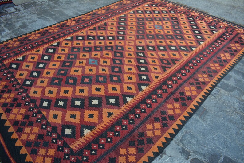 Baluch rug Turkish rug kilim rug 6/'6 x 10 Feet Gorgeous Handmade Afghan Ghallmori Vintage 100/% wool area rug