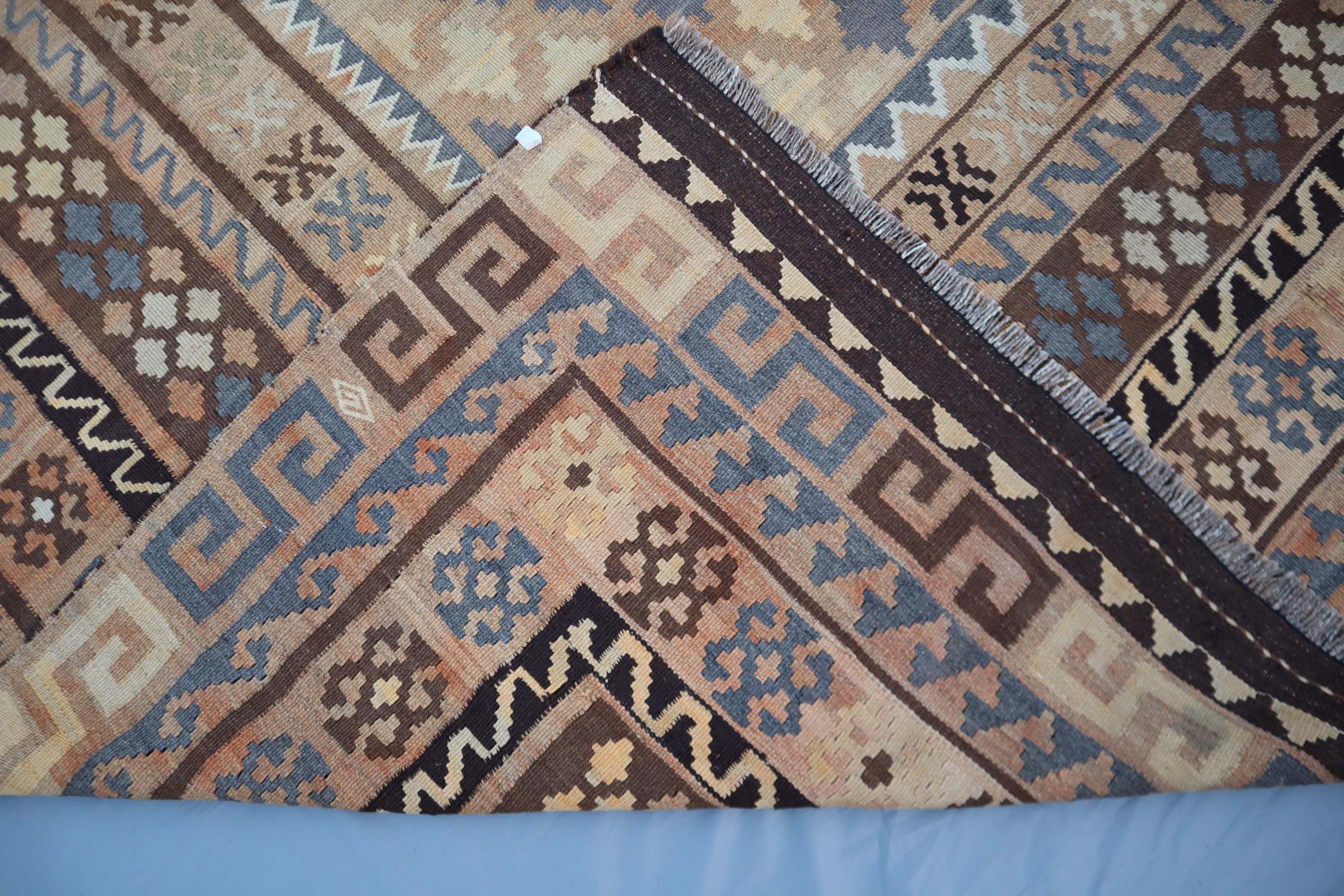 7x10 ヴィンテージ アフガン キリム ラグ：テラコッタウール