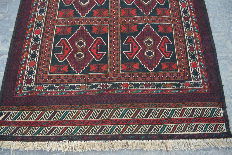 4/'4 x 6/'9 Feet Gorgeous Handmade Afghan Adraskan 100/% wool Traditional Vintage kilim rug