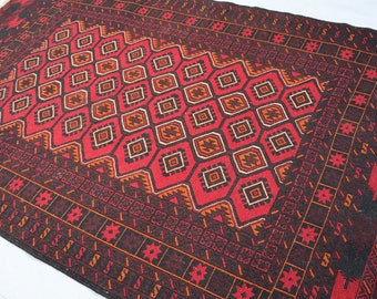 ヴィンテージ アフガニスタン キリム ラグ: 2.3 x 3.3 フィートの