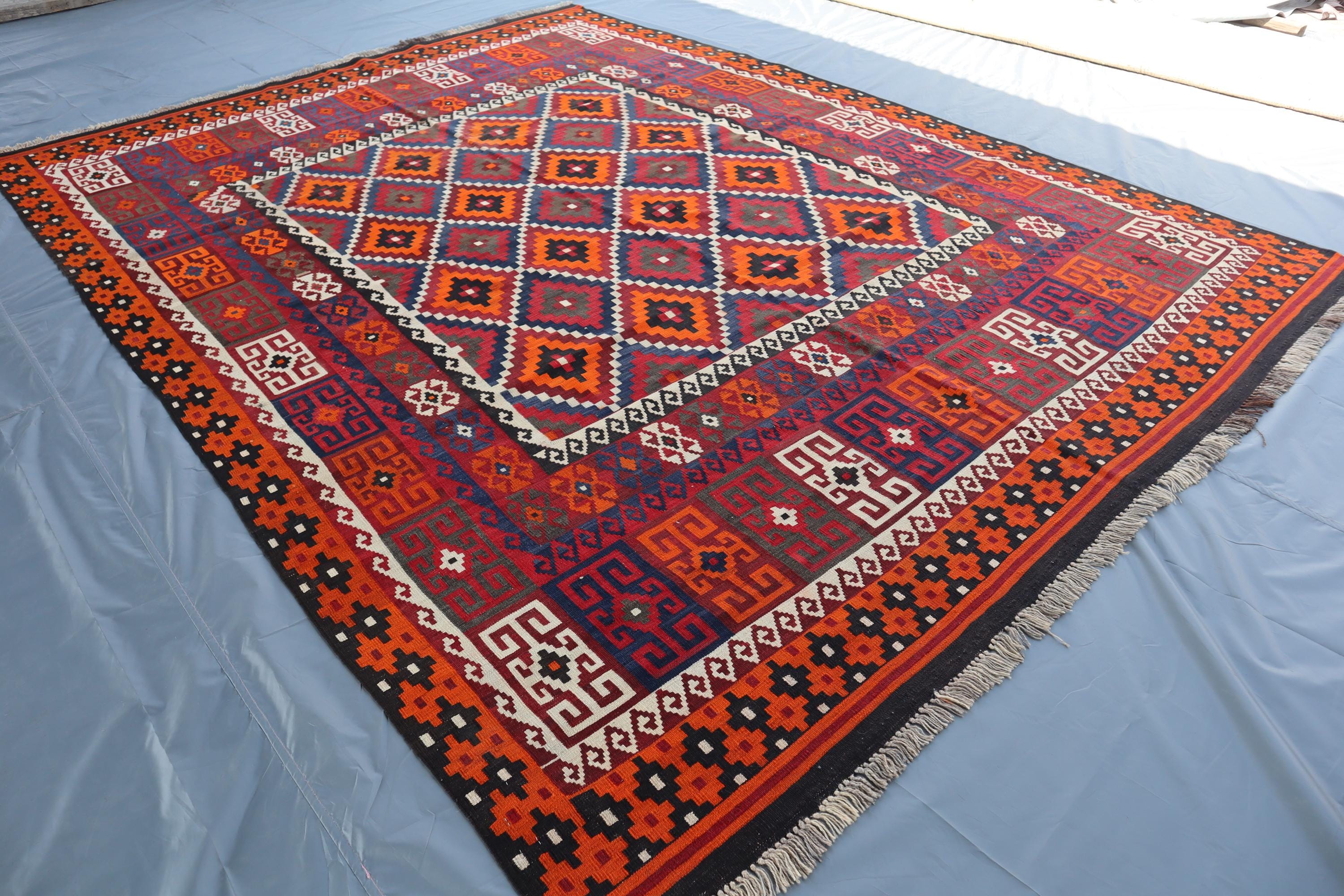 アフガン ヴィンテージ キリム アフガニスタン産 1970年代 オールドラグ キリム-ヴィンテージ