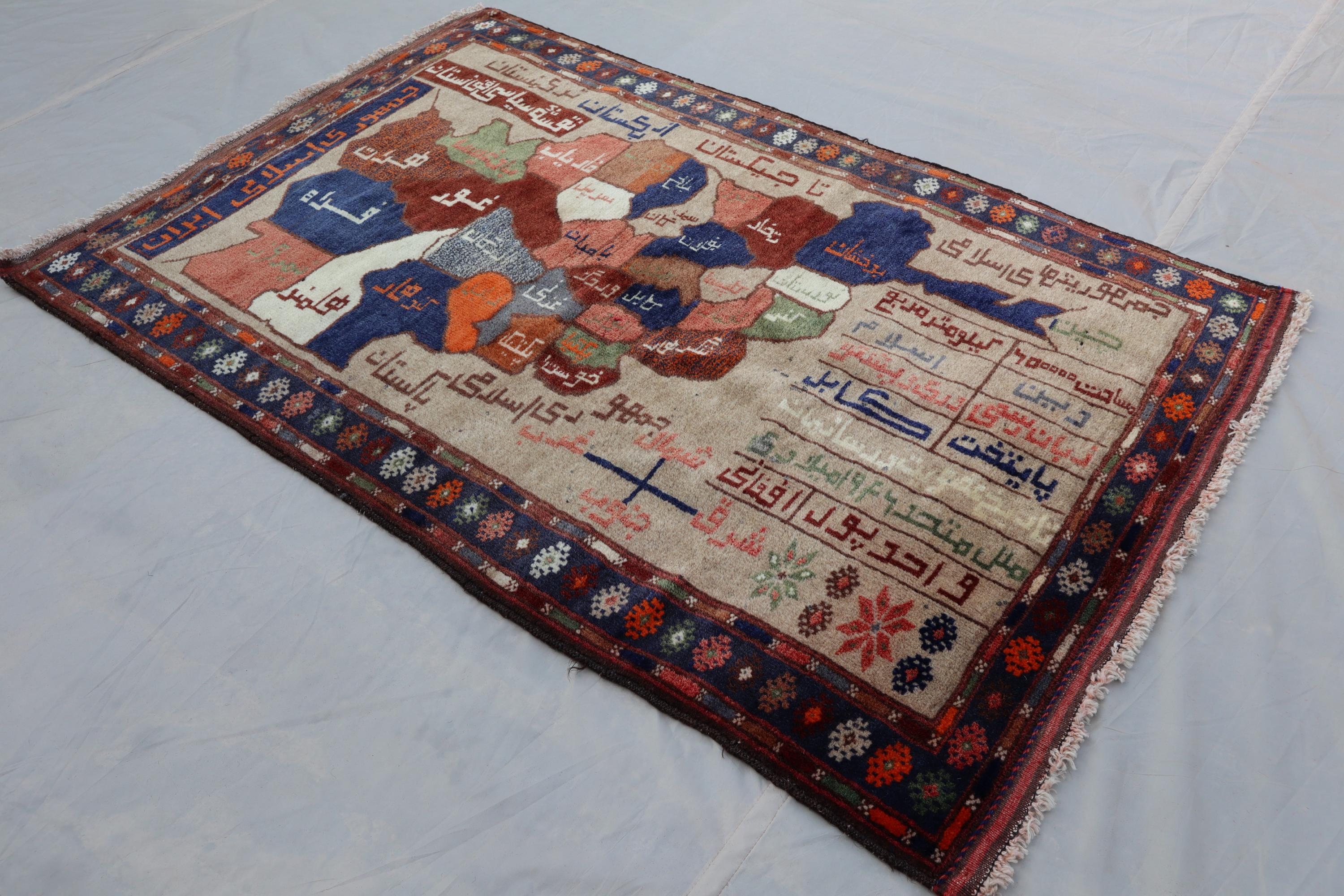 ビンテージラグ　伝統的　ウールラグ　アフガニスタン アフガニスタンのヴィンテージラグ、4x6インチのハンドメイドウール